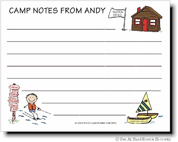 Pen At Hand Stick Figures - Camp Postcards (FC)